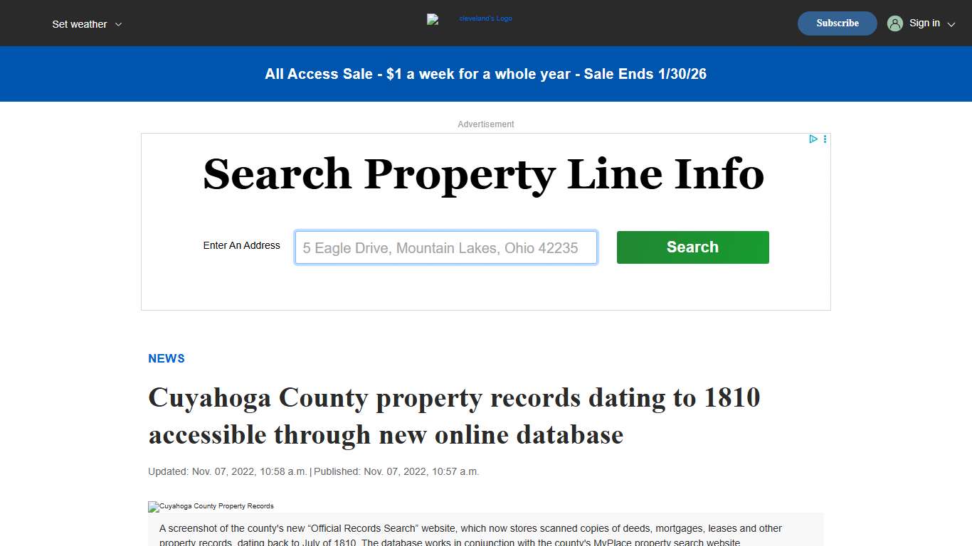 Cuyahoga County property records dating to 1810 accessible through new online database - cleveland.com